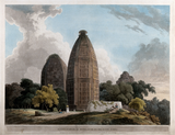 Hindu Temples At Bindraban On The River Jumna - Thomas Daniell  - Vintage Orientalist Paintings Of India