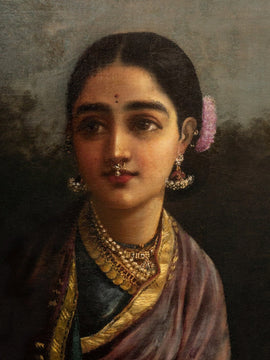 Portrait - Radha in the Moonlight - Raja Ravi Varma