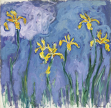 Iris jaunes au nuage rose - Claude Monet