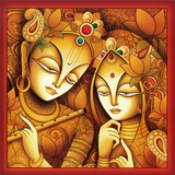 Indian Art - Acrylic Painting - Radha Krishna
