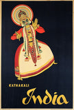 Visit India - Kathakali - Vintage Travel Poster