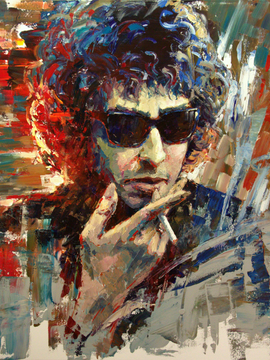 Music And Musicians Collection - Bob Dylan - Painting