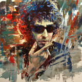 Music And Musicians Collection - Bob Dylan - Painting