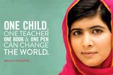 Malala Yousafzai Quote -  One Child One Teacher One Book One Pen Can Change The World