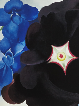 Georgia O Keeffe - Black Hollyhock Blue Larkspur
