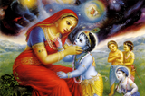 Indian Art - Krishna Painting - Yashoda Sees Universe In Krishna