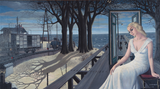 Train In The Evening - Paul Delvaux - Surrealism Painting
