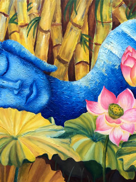 Sleeping Buddha - Painting