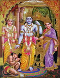 Ram Darbar - Ram Laxman Sita And Hanuman - Ramayan Painting Poster