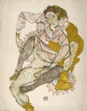 Seated Couple - Egon Schiele