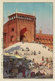 Jama Masjid Delhi - Yoshida Hiroshi - Vintage Japanese Woodblock Print 1931