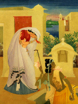 Indian Art - Classic Painting - Krishna And Radha