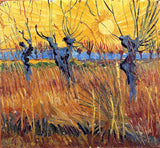 Pollard Willows And Setting Sun - Vincent van Gogh