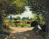 Adolphe Monet in the Garden of Le Coteau at Sainte Adresse - Claude Monet