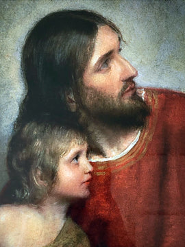 Jesus Christ And The Young Child - Carl Heinrich Bloch - Christian Art Painting