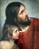 Jesus Christ And The Young Child - Carl Heinrich Bloch - Christian Art Painting