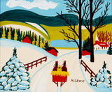 Winter Sleigh Scene - Maud Lewis - Folk Art Painting
