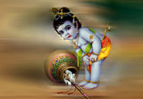 Bal Krishna Loves Butter - Indian Painting