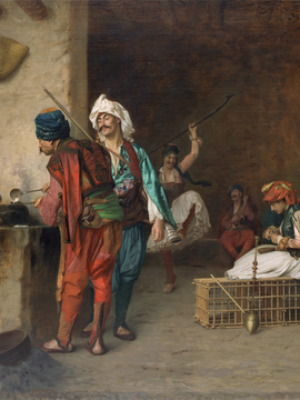 Cafe House In Cairo - Jean-Leon Gerome - Orientalist Art Painting
