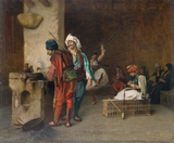 Cafe House In Cairo - Jean-Leon Gerome - Orientalist Art Painting