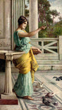 Feeding The Pigeons - Guglielmo Zocchi - Italian Art Painting