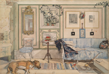 Cosy Corner (Lathörnet) - Carl Larsson - Water Colour Painting