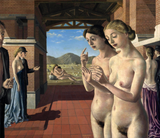 The Hands (Les Mains) - Paul Delvaux - Surrealist Art Painting