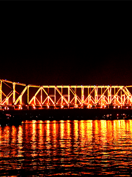 Howrah Bridge At Night - Kolkata Photo And Painting
