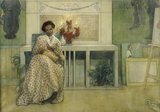After The Prom -  Carl Larsson - Swedish Masterpiece - Impressionist Art Painting
