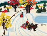 Winter Scene - Maudie Lewis - Folk Art Painting