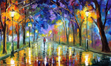 A Walk In The Park - Contemporary Colorful Big Painting