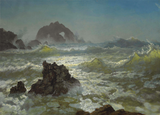 Seal Rock California - Albert Bierstadt - Landscape Painting