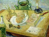 Still Life With Drawing Board Pipe Onions And Sealing Wax - Vincent Van Gogh Painting