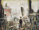 L S Lowry - Blitzed Site