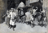 A Marriage Procession In India - Edwin Lord Weeks - Vintage Indian Orientalist Painting