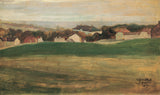 Meadow Landscape With Houses - Egon Schiele (Early Works)