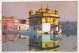 Golden Temple In Amritsar - Yoshida Hiroshi - Vintage Japanese Woodblock Painting