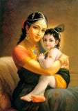 Indian Art - Acrylic Painting - Yashoda with Krishna