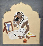 Toilet - Nandalal Bose - Haripura Art - Bengal School Indian Painting