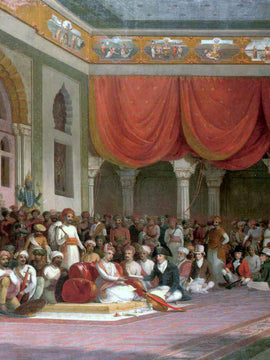 Sir Charles  Concluding A Treaty In Durbar With The Peshwa Of The Maratha Empire - Thomas Daniell  - 1790 Vintage Painting