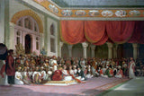 Sir Charles  Concluding A Treaty In Durbar With The Peshwa Of The Maratha Empire - Thomas Daniell  - 1790 Vintage Painting