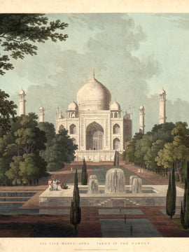 Taj Mahal Agra - Thomas Daniell  - Vintage Orientalist Paintings Of India
