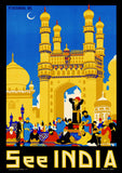 Visit India - Hyderabad - Vintage Travel Poster