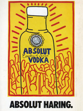 Absolut Haring - Classic Art Advertisements - Home Bar Pub Restaurant Wall Decor - Art Poster