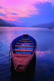 Boat At Phewa Tal Lake In Pokhara Nepal