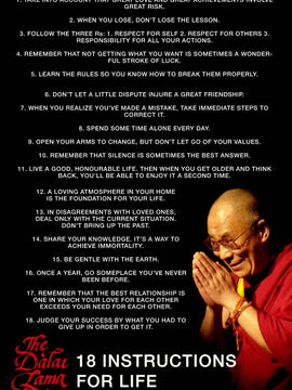 Dalai Lama - 18 Instructions For Life