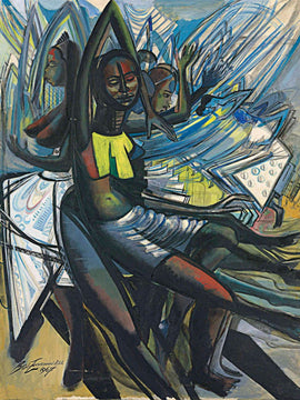 Dancers - Ben Enwonwu - African Painting Masterpiece