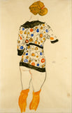 Egon Schiele - Standing Woman In A Patterned Blouse