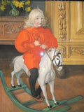 Girl On A Rocking Horse - Carl Larsson - Impressionist Art Painting