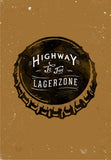 Home Bar Wall Decor - Beer Pub Poster Art - Highway To The Lager Zone - Beer Lover Gift